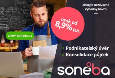 SONEBA – konsolidace půjček, 608 174 900